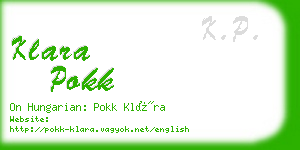 klara pokk business card